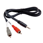 Hosa CMR-206 1-8" AUX to Dual RCA 6' Length