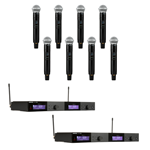 Shure SLXD4Q+8PACKHH 8 Pack Wireless Handheld System (Rackmounted)