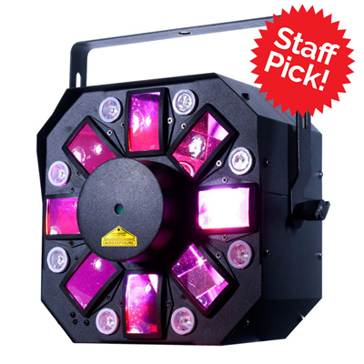 American DJ Multi Effect Light with 3 FX and 8 UV LEDs (STINGERII)