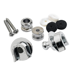 Fender Standard Chrome Strap Locks with Hardware (sku 0990690000)