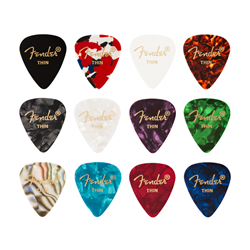 Fender Thin Celluloid Pick Medley 12 Pack (sku 0980300100)