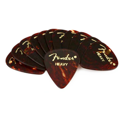 Fender Tortoise Shell "Heavy" Celluloid Guitar Picks (sku: 1980351900)