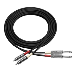 Rapco Horizon 6' Dual RCA-Dual Male 1/4" Cable (sku:#262)