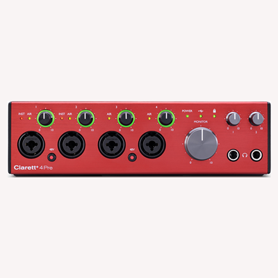 Focusrite CLARETT+4PRE 18-in/8-out USB-C Audio Interface