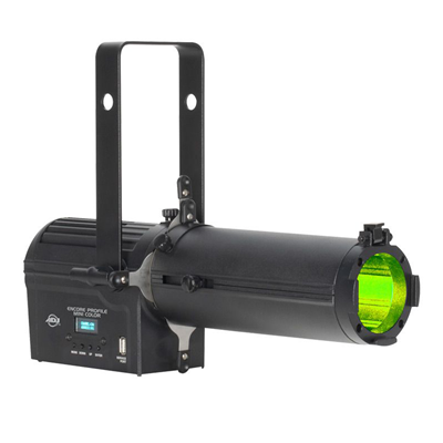 ADJ Mini LED Color Ellipsoidal Spotlight w/Lens & Barn Doors (ENCOREPROFILEMINICOLOR)