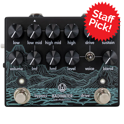 Walrus Audio SPBADWATER Bass Pre-amp & D.I. Pedal