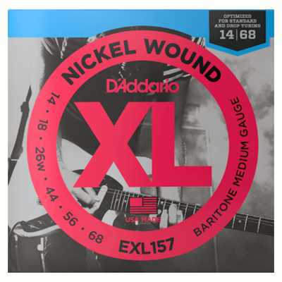 D'addario EXL157 Nickel Wound Electric Baritone Guitar Strings - Medium