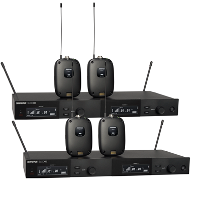 Shure SLXD4D 4-Channel Wireless Lavalier Pack (Rackmounted)