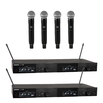 Shure SLXD4D 4-Channel Wireless Microphone Pack (Rackmounted)